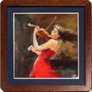 Art Realism With Impressionism Oil Painting Violinist