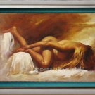ART IMPRESSIONIST OIL ON CANVAS FEMALE NUDE