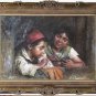 Old Master-Oil Paintings-Luigi Bechi-Blowing Bubbles