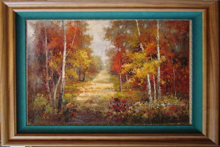 Heavy Oil Painting On Canvas Quality Landscape Woodland