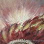 ART SALE ORIGINAL ON CANVAS Injun man SIGNED FIGURES