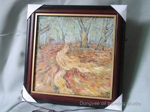 Framed ORIGINAL OIL PAINTING SIGNED BY Du sketched lane