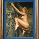 FREE SHIPPING ORIGINAL OIL PAINTING NUDE GIRL CLIMBER