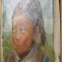 ART ORIGINAL OIL ON CANVAS TIBETAN YOUNG GIRL ON SALE