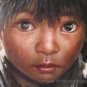 Tibetan Nomad Girl Art Original Oil Painting Portrait