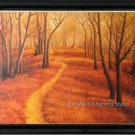 ART SALE LANDSCAPE-OIL ON LINEN CANVAS-a woods path-48"