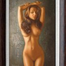 ART ORIGINAL OIL PAINTING SEXY MODEL MODERN NUDE GIRL