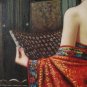 ART ORIGINAL OIL PAINTING ORIENTAL Ancient Costume LADY