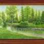 Huge oil painting landscape Bourn-Spring-FREE SHIPPING