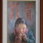 Original Oil Painting “Education” Young Girl Tibetan