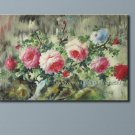 24x36"-ART SALE ORIGINAL OIL PAINTING FLOWER PEONY
