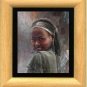 Original Art Oil Painting Ethiopian Preetty Young Girl