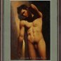 Art Original Oil Painting Against The Wall Male Nude
