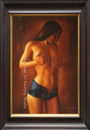 ART ORIGINAL OIL ON CANVAS SEXY NUDE PORTRAIT ON SALE