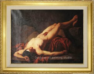 Nude Study of Hector-OLD MASTER-Jacques-Louis David