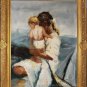 Original oil painting Impressionism Figures Childhood