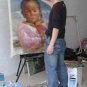 ART ORIGINAL OIL PAINTING ORIENTAL LADY NUDE PORTRAIT