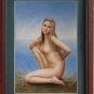 ART ORIGINAL OIL PAINTING XINJIANG NUDE GIRL BY THE SEA