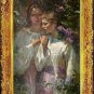 Oil Painting On Canvas-Repro -Amidst The Lilacs Figures