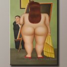 MODREN ART DECO-Fernando Botero-sketching-OIL PAINTING