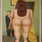 MODREN ART DECO-Fernando Botero-sketching-OIL PAINTING