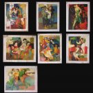 Wholesale lots of 7 oil paintings-abstract art figures