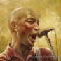 ART ORIGINAL OIL ON CANVAS guitarist figures signed