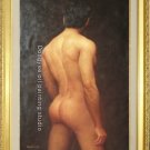 Oil Painting Art Guy Torso Back Modern Boy Male Nude