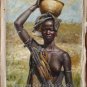 Ethiopia Figures A Mursi Woman Original Oil Painting
