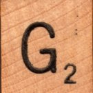 Scrabble Letter Wood/Wooden Tile "G" for replacement or crafts like jewelry or decorations