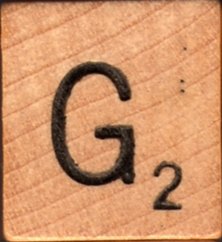 Scrabble Letter Wood/Wooden Tile "G" for replacement or crafts like jewelry or decorations