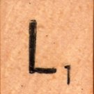 Scrabble Letter Wood/Wooden Tile "L" for replacement or crafts like jewelry or decorations