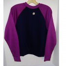 Active Wear Sweatshirt Adult/Teen Sm 100% Creslan LS Purple/Navy NEW Vintage Free Shipping