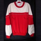 Repage Red Cream/Beige LS Pullover Men Med Acrylic/Cotton Front Pockets NEW Vintage Free Shipping