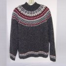 Croft & Barrow Ski Sweater Adult Lg Molted Dk Gray/Grey Acrylic/Cotton/Wool Blend EUC Free Ship