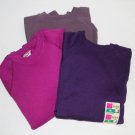 3 Sweatshirts~Sm/Med/Lg~2 Hanes Her Way/1 Bassett-Walker Fuchsia/Purple BW NEW Free Shipping