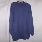 Zero To 9 Sweater Woman Medium Maternity Copenhagen Blue Long 80's style VTG NEW Free S&H