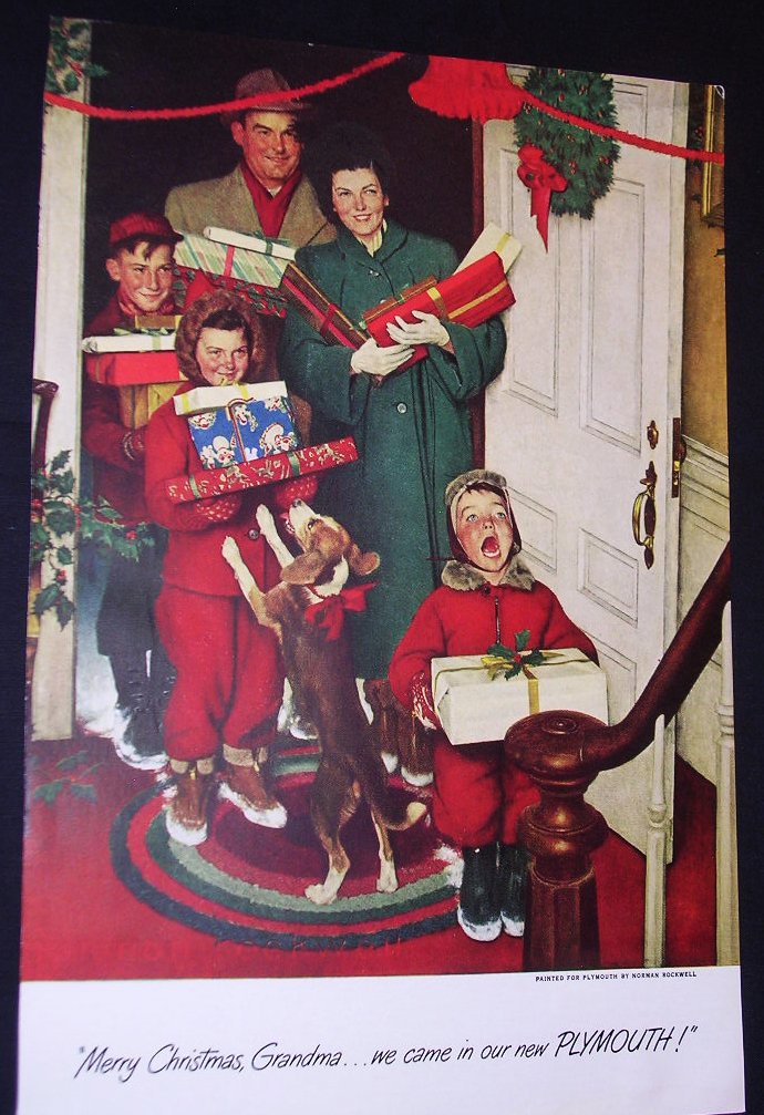 Plymouth Home for Christmas 1950 Norman Rockwell National Geographic ...