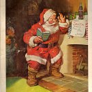 Coca Cola Christmas Santa 1963 National Geographic advertisement Coke Vintage Free Shipping