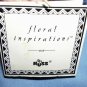 Russ Berrie & Co Candle Christmas Star Ceramic Floral Inspiration Burgundy Flower NEW NIP Free S&H