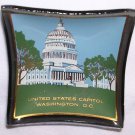 United States Capitol Mini Souvenir Glass Dish Washington D.C. Translucent Vintage EUC Free Shipping