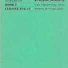 Italic Handwriting Series Book F Cursive Italic Barbara Getty And Inga Dubay Second Edition PB/1986