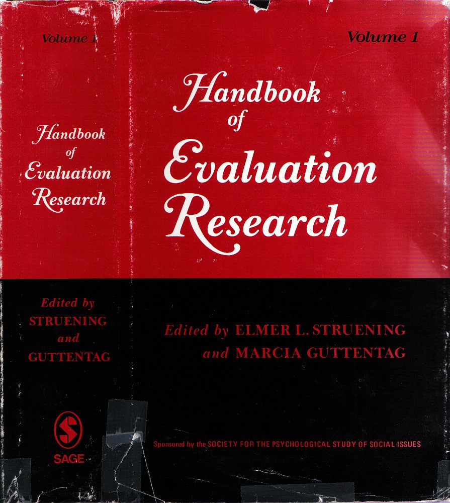 Handbook Of Evaluation Research Volume 1~Struening/Guttentag 1975 ...