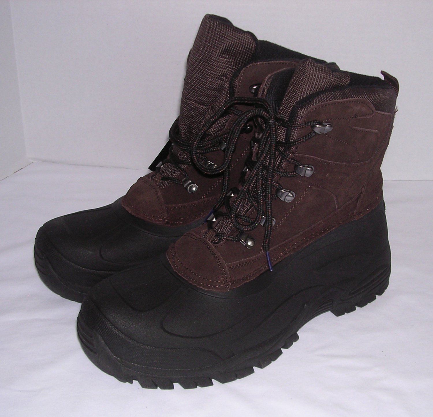 Weatherproof Winter Boots Men 13M Brown Suede/Rubber Sole~Thinsulate Insulation Rated -20Â°F 8â��NWT