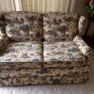 Loveseat Fabric Multicolor Dutch/Country Berne Furniture Amish Vintage 70s PICK UP ONLY