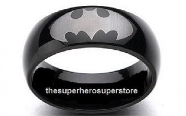 BATMAN the Dark Knight Stainless Steel Comfort-fit Ring (Size 10)