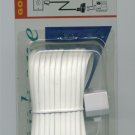 Telephone Modular Extension Cord White 25 feet