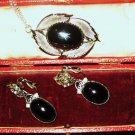 DEMI PARURE EARRINGS and Large Pendant SET Very Elegant