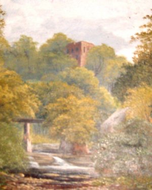 FINE SYDNEY M BROAD B1900 WELSH LANDSCAPE OIL BOARD EXC