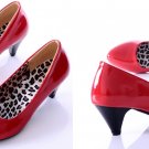 Red 2 inch Heels Lolita Indie Pin-Up Free Shipping